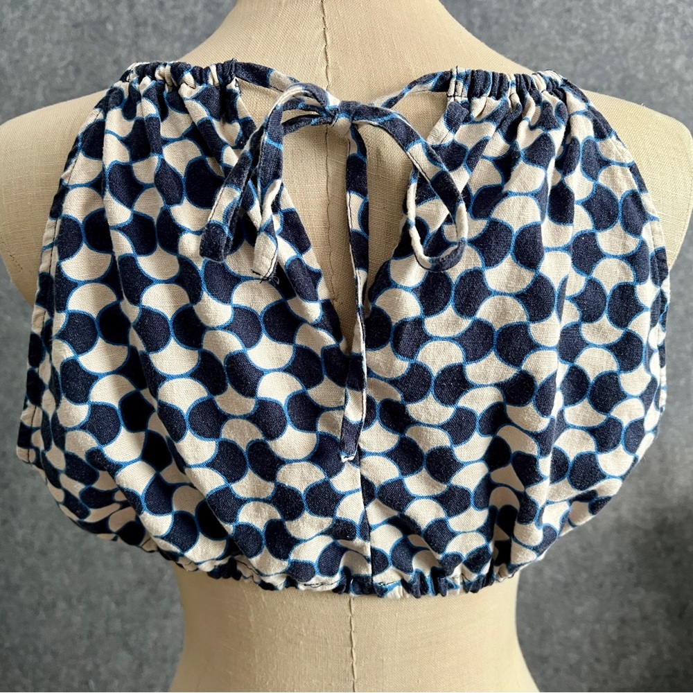 Blue Linen Crop and Skirt Matching Set - Picture 5 of 17